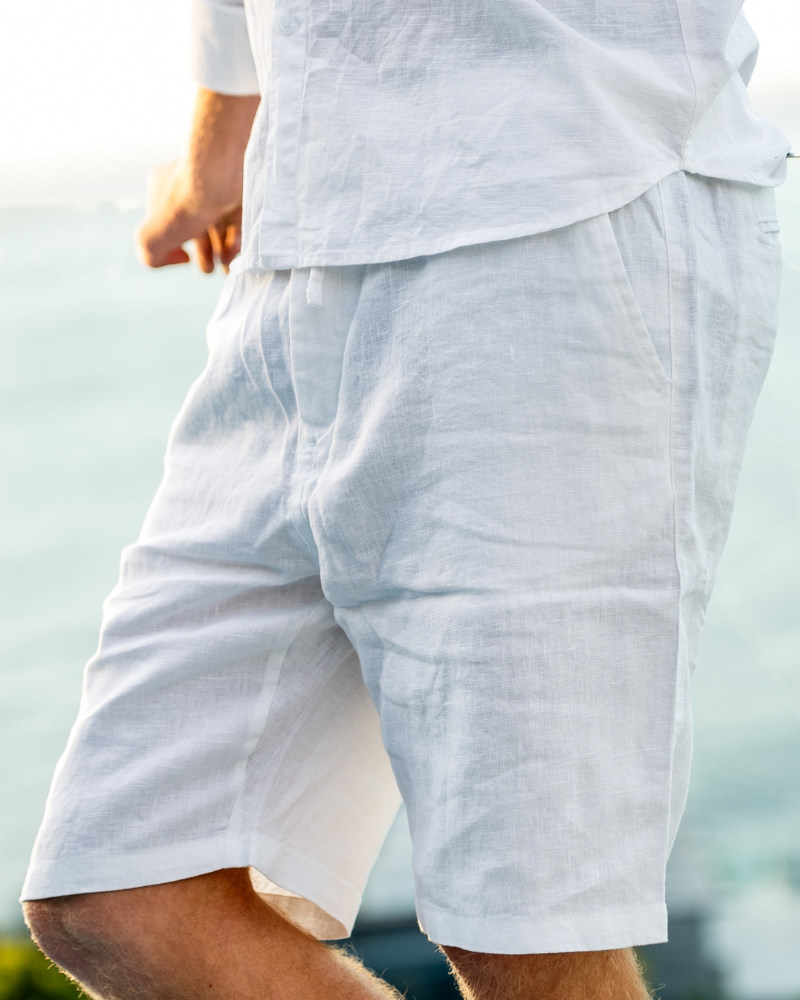 Short en lin haut de gamme