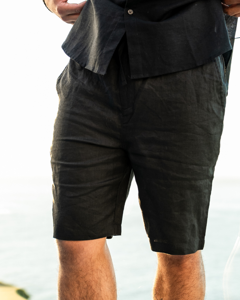Short en lin haut de gamme